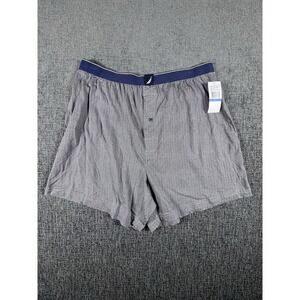 Nautica Men's Boxer Shorts Size XL Classic Fit 100% Cotton Blue Gray NWT